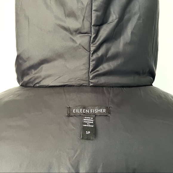 Eggshell Recycled Nylon Hooded Vest by Eileen Fisher - Picture 3 of 12